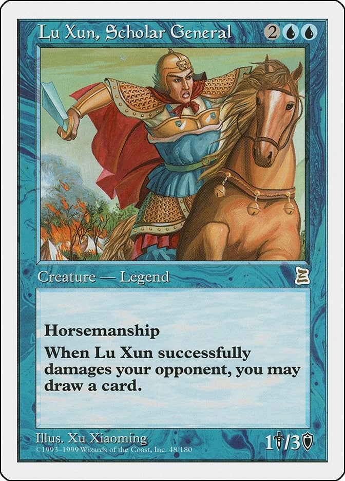 Image for Lu Xun, Scholar General (48) [Portal Three Kingdoms] - Magic: The Gathering