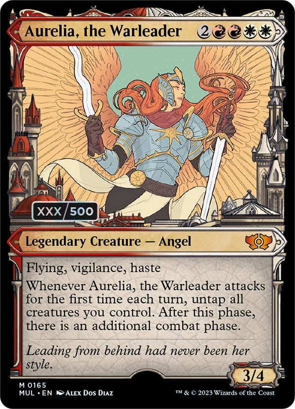 Image for Aurelia, the Warleader (Serial Numbered) (165) [March of the Machine: Multiverse Legends] - Magic: The Gathering