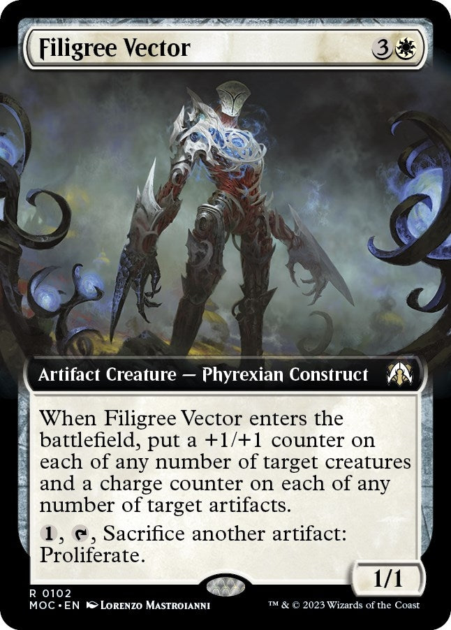 Image for Filigree Vector (Extended Art) (102) [March of the Machine] - Magic: The Gathering