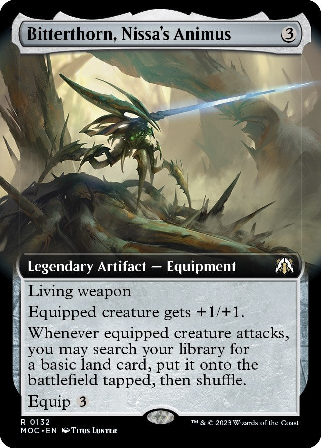 Image for Bitterthorn, Nissa's Animus (Extended Art) (132) [March of the Machine] - Magic: The Gathering