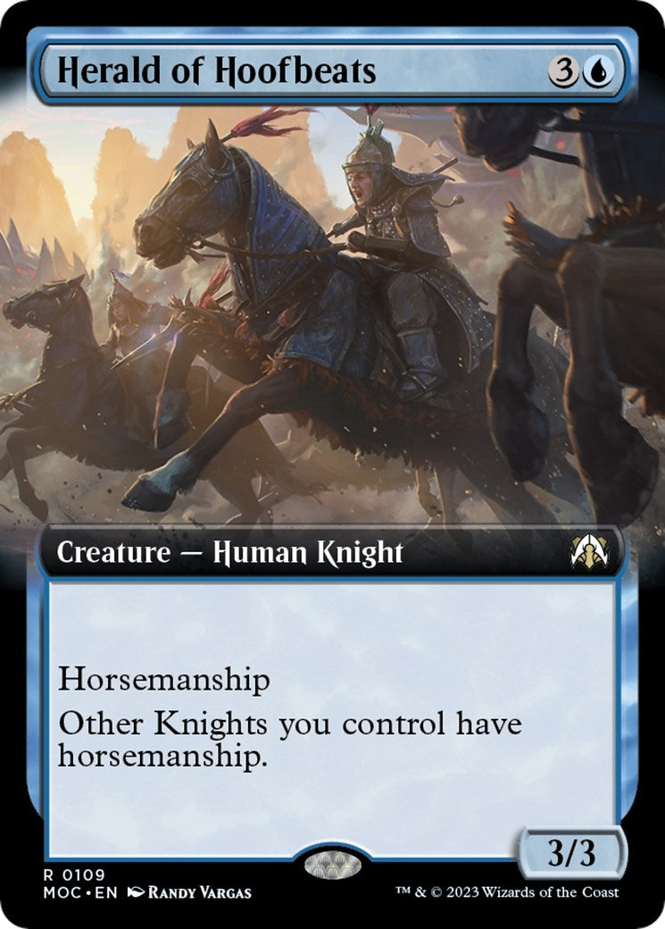 Image for Herald of Hoofbeats (Extended Art) (109) [March of the Machine] - Magic: The Gathering