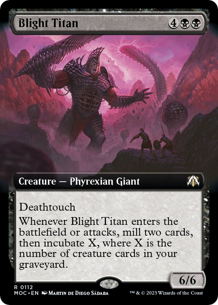Image for Blight Titan (Extended Art) (112) [March of the Machine] - Magic: The Gathering