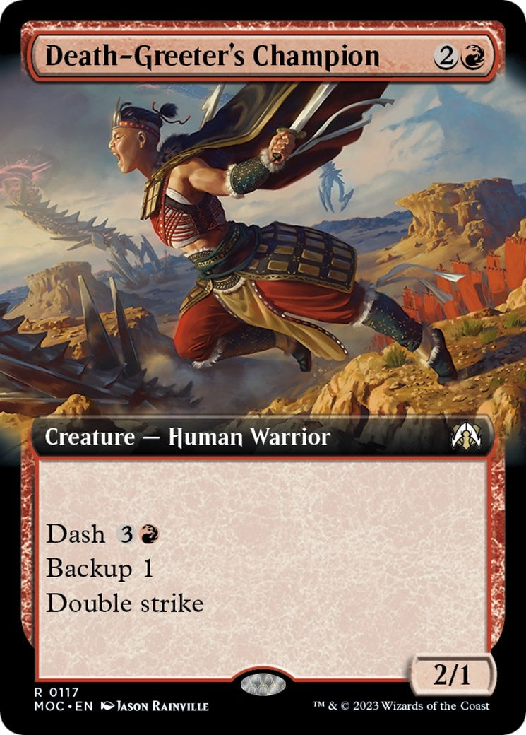 Image for Death-Greeter's Champion (Extended Art) (117) [March of the Machine] - Magic: The Gathering
