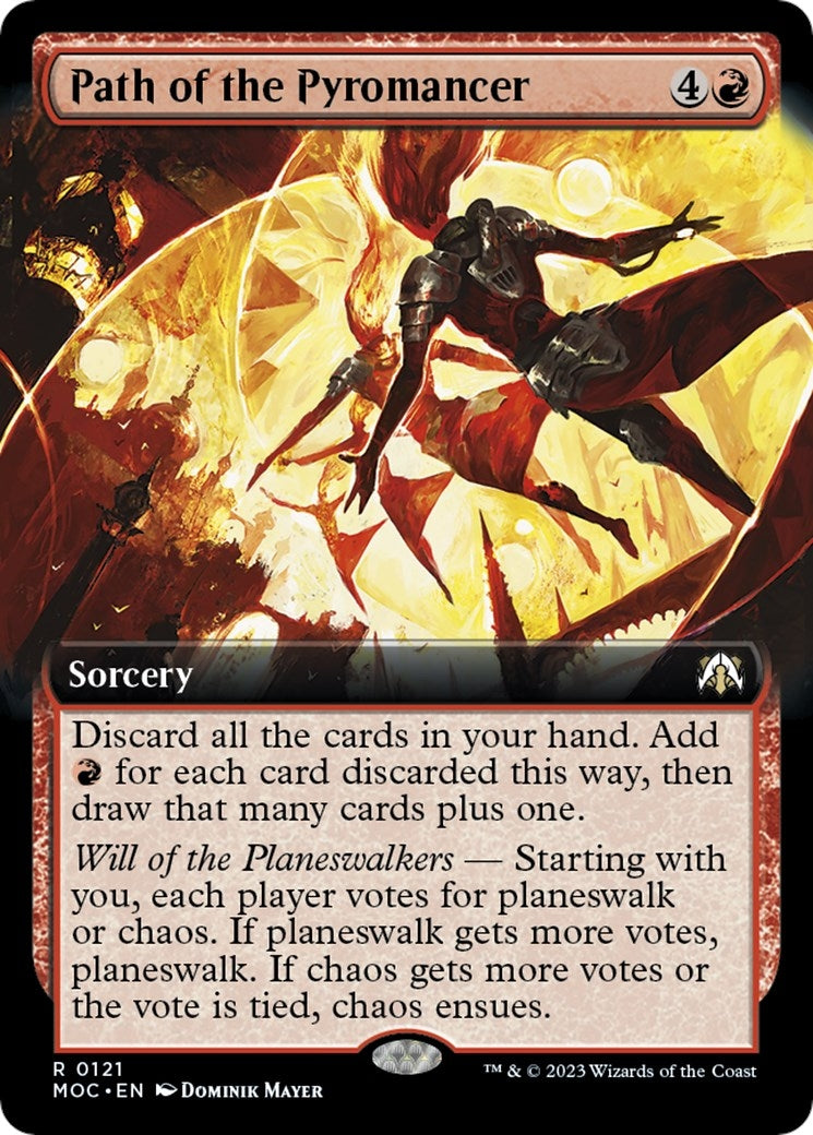 Image for Path of the Pyromancer (Extended Art) (121) [March of the Machine] - Magic: The Gathering