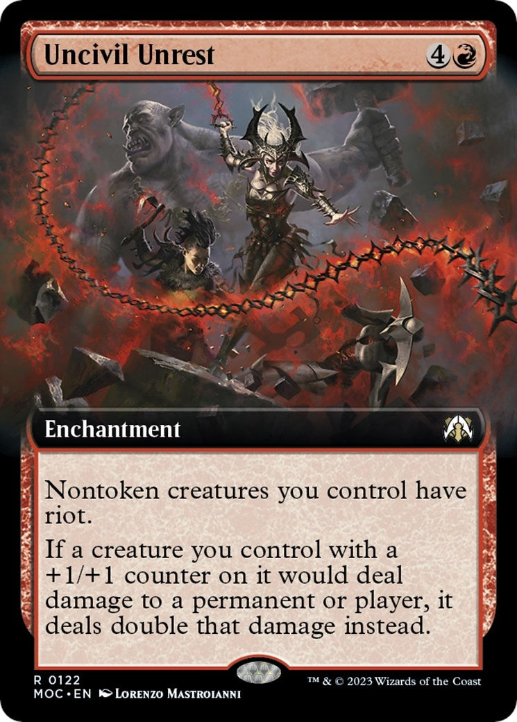 Image for Uncivil Unrest (Extended Art) (122) [March of the Machine] - Magic: The Gathering