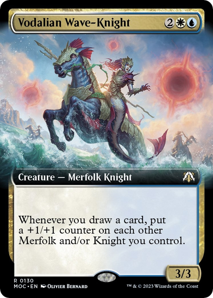 Image for Vodalian Wave-Knight (Extended Art) (130) [March of the Machine] - Magic: The Gathering