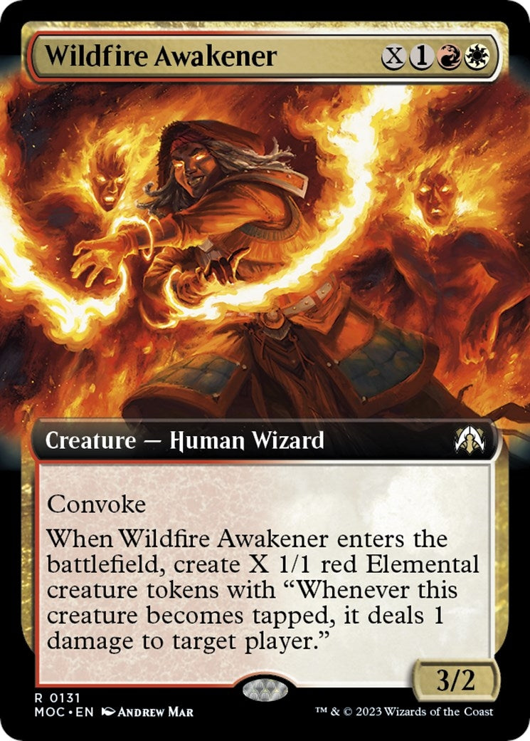 Image for Wildfire Awakener (Extended Art) (131) [March of the Machine] - Magic: The Gathering