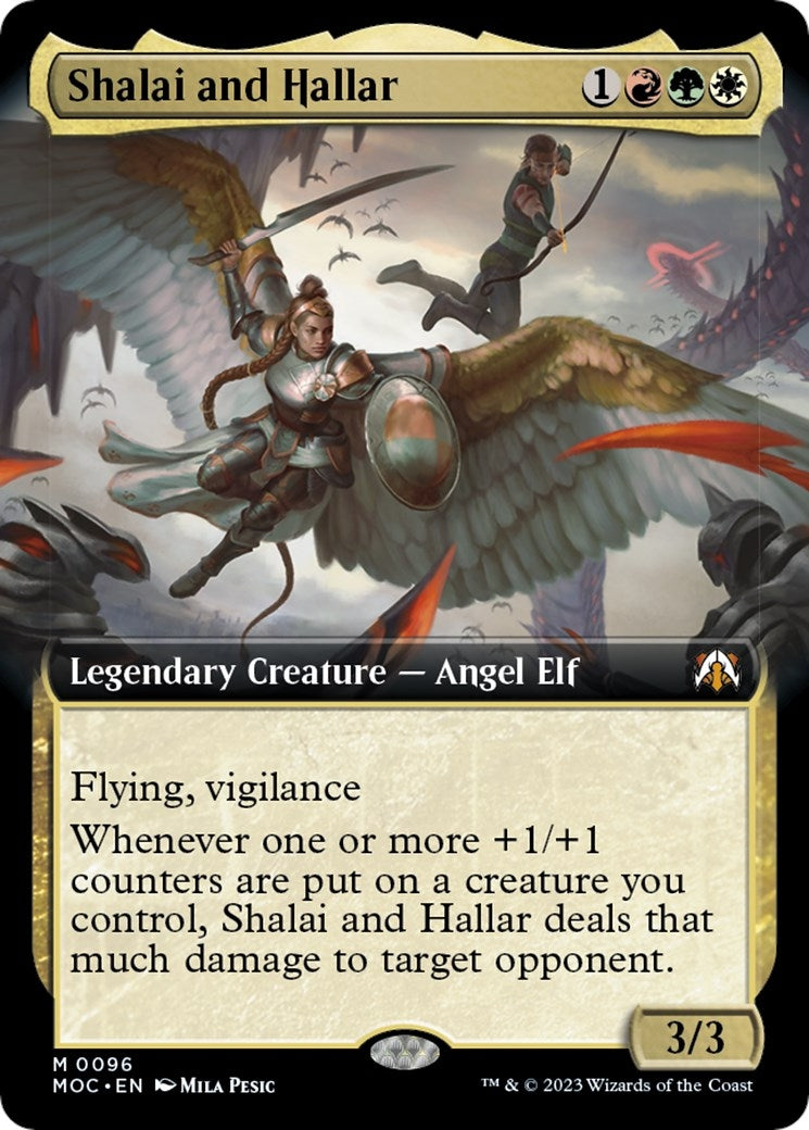 Image for Shalai and Hallar (Extended Art) (96) [March of the Machine] - Magic: The Gathering
