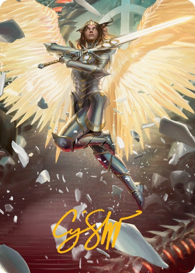 Image for Archangel Elspeth Art Card (Gold-Stamped Signature) (1) [March of the Machine] - Magic: The Gathering