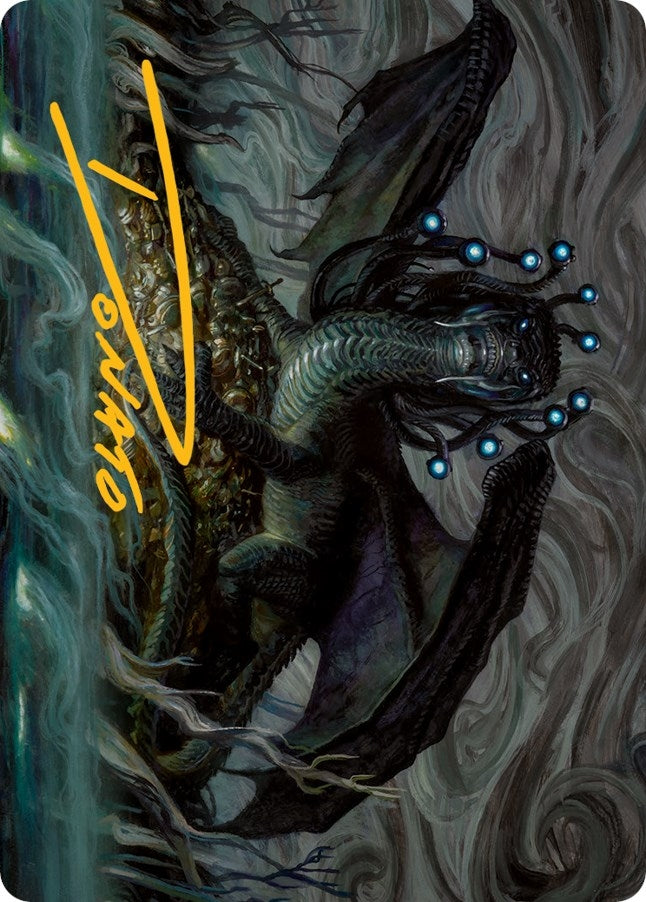 Image for Oculus Whelp Art Card (Gold-Stamped Signature) (15) [March of the Machine] - Magic: The Gathering