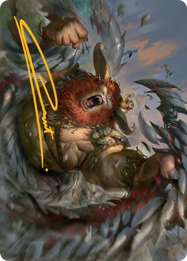 Image for Borborygmos and Fblthp Art Card (42/81) (Gold-Stamped Signature) (42) [March of the Machine] - Magic: The Gathering