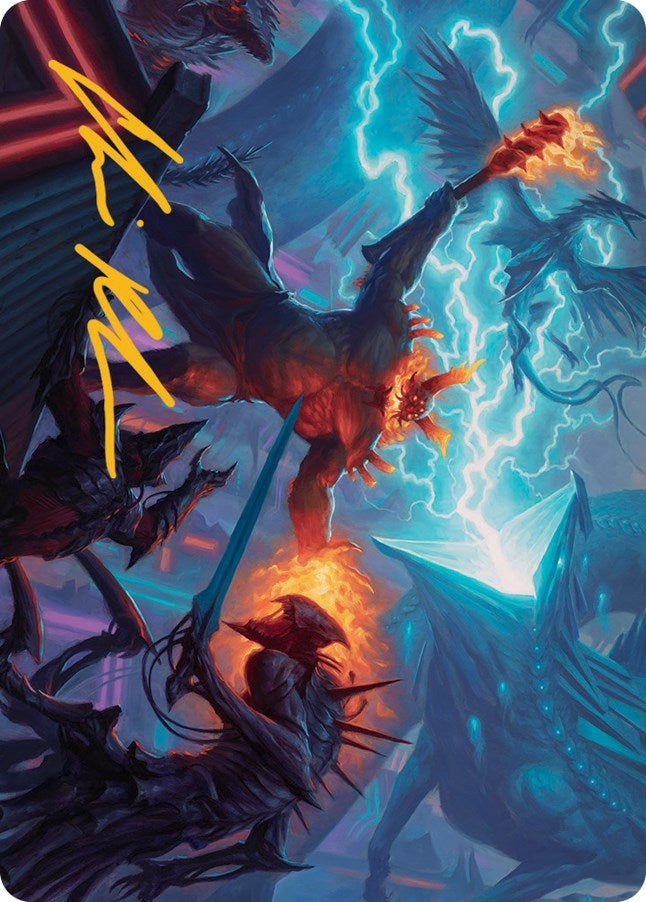 Image for Hidetsugu and Kairi Art Card (Gold-Stamped Signature) (45) [March of the Machine] - Magic: The Gathering