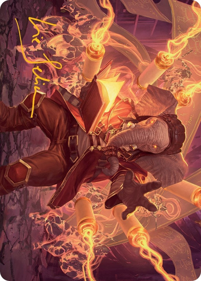 Image for Quintorius, Loremaster Art Card (52/81) (Gold-Stamped Signature) (52) [March of the Machine] - Magic: The Gathering
