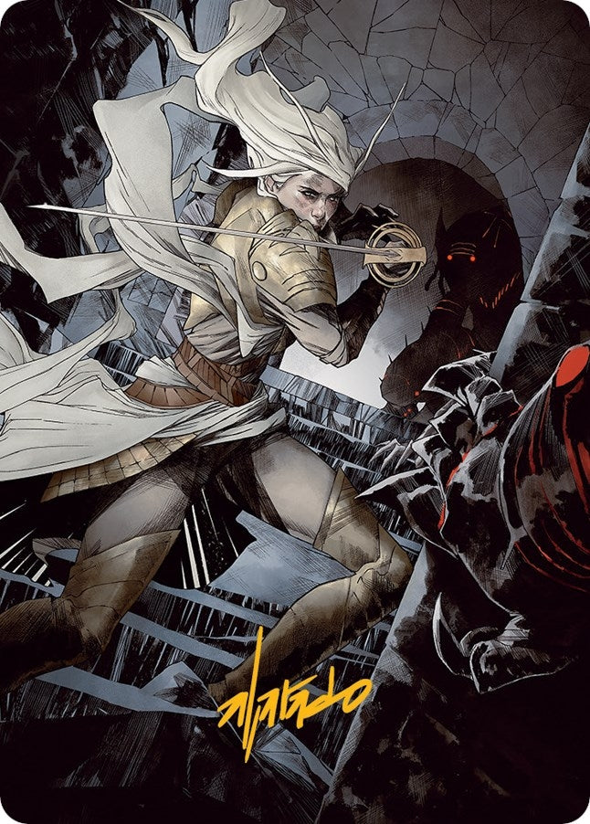 Image for Thalia, Guardian of Thraben Art Card (Gold-Stamped Signature) (67) [March of the Machine] - Magic: The Gathering