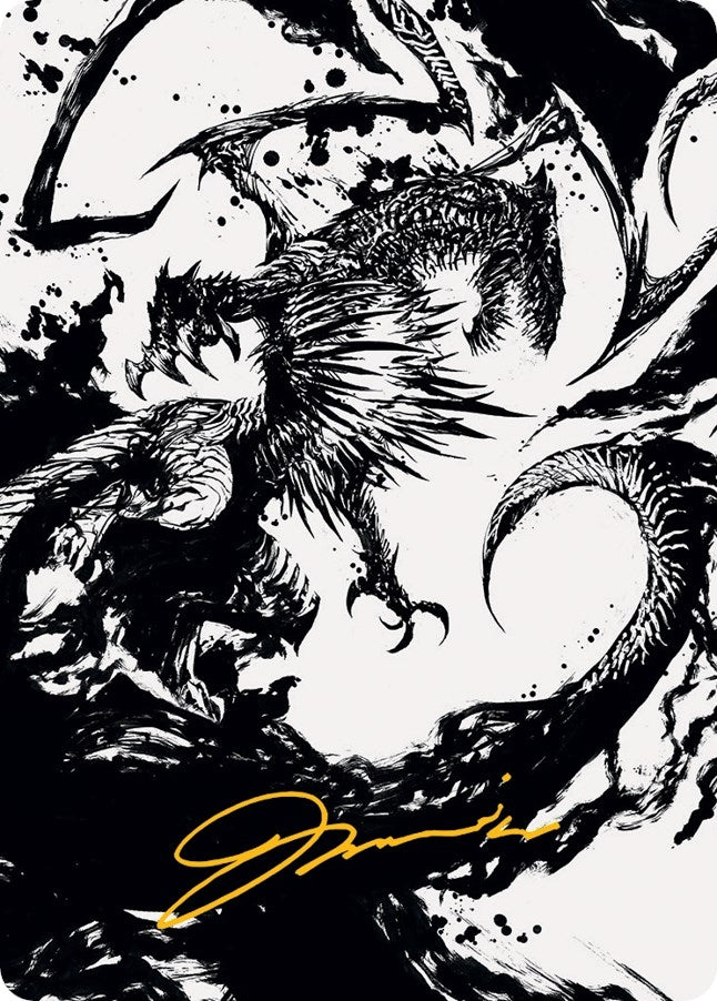 Image for Skithiryx, the Blight Dragon Art Card (Gold-Stamped Signature) (71) [March of the Machine] - Magic: The Gathering