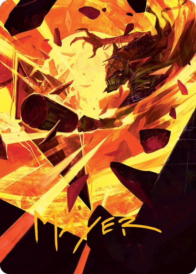 Image for Zada, Hedron Grinder Art Card (Gold-Stamped Signature) (75) [March of the Machine] - Magic: The Gathering