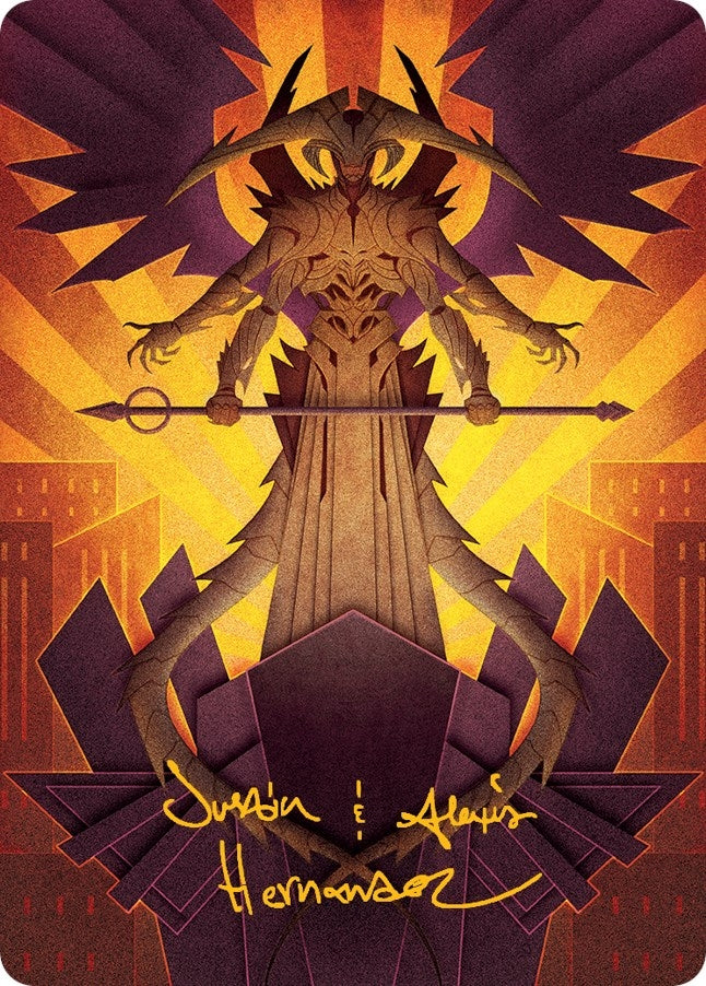 Image for Atraxa, Praetors' Voice Art Card (Gold-Stamped Signature) (77) [March of the Machine] - Magic: The Gathering