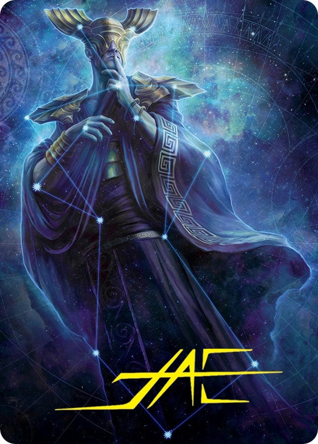 Image for Atris, Oracle of Half-Truths Art Card (Gold-Stamped Signature) (78) [March of the Machine] - Magic: The Gathering