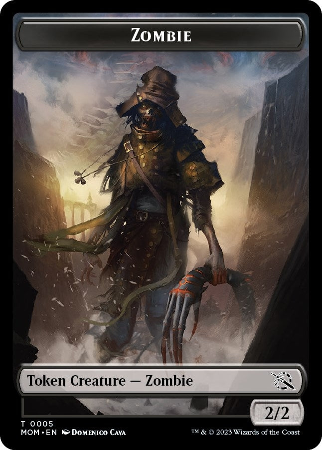 Zombie Token (5) [March of the Machine Tokens]