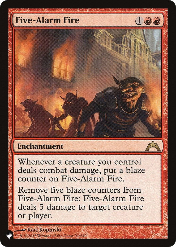 Image for Five-Alarm Fire (91/249) [The List Reprints] - Magic: The Gathering