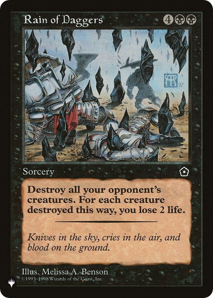 Image for Rain of Daggers [The List Reprints] - Magic: The Gathering
