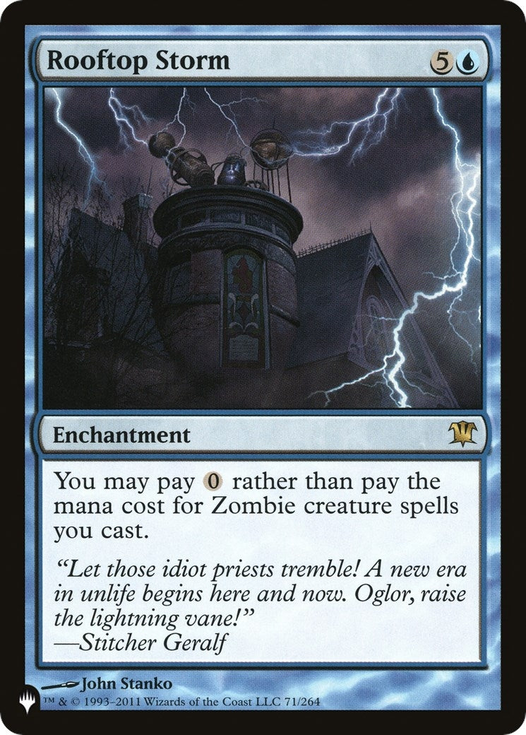Image for Rooftop Storm (71/264) [The List Reprints] - Magic: The Gathering
