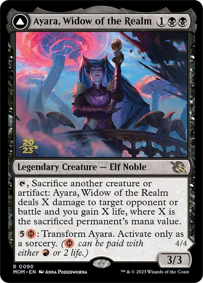 Image for Ayara, Widow of the Realm (90) [Prerelease Cards] - Magic: The Gathering