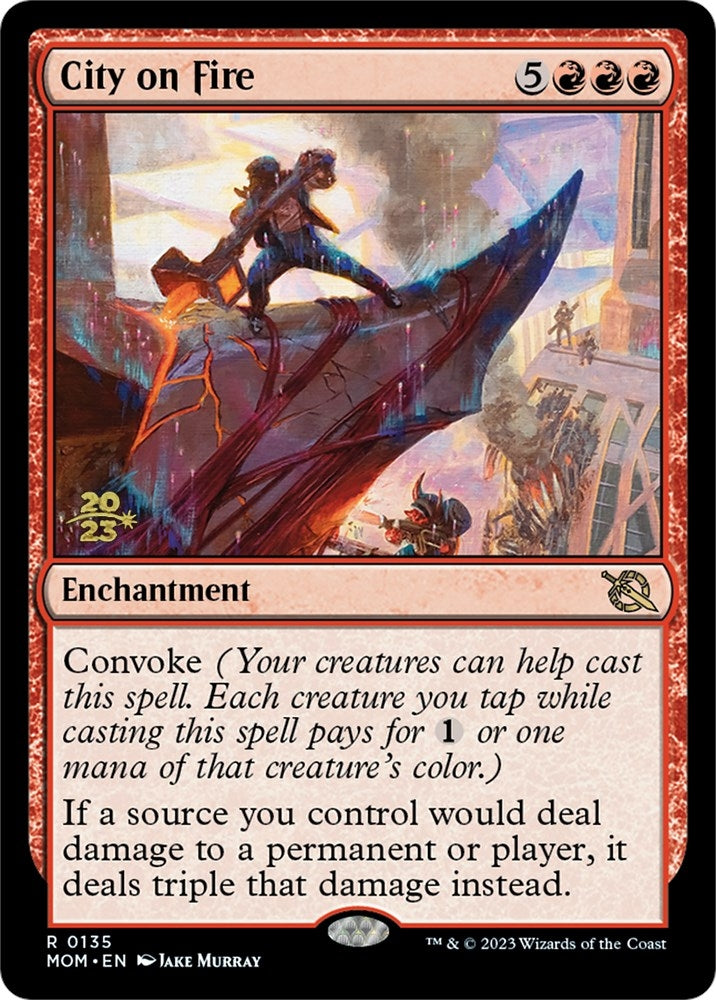 Image for City on Fire (135) [Prerelease Cards] - Magic: The Gathering