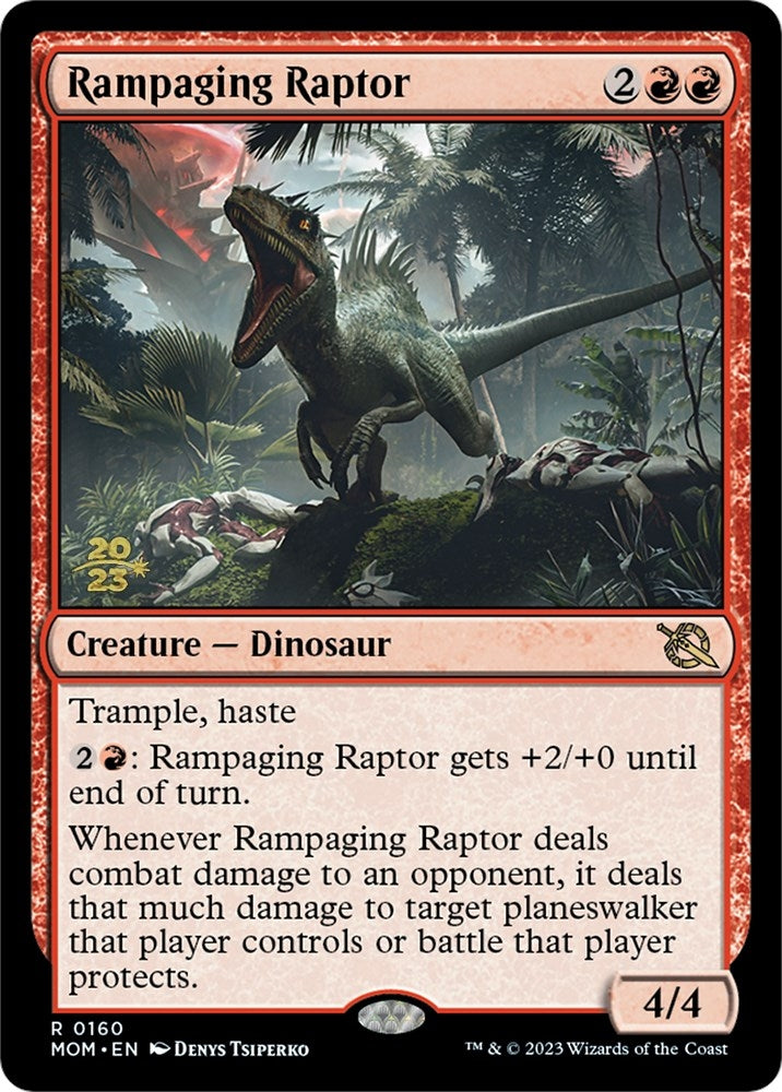 Image for Rampaging Raptor (160) [Prerelease Cards] - Magic: The Gathering