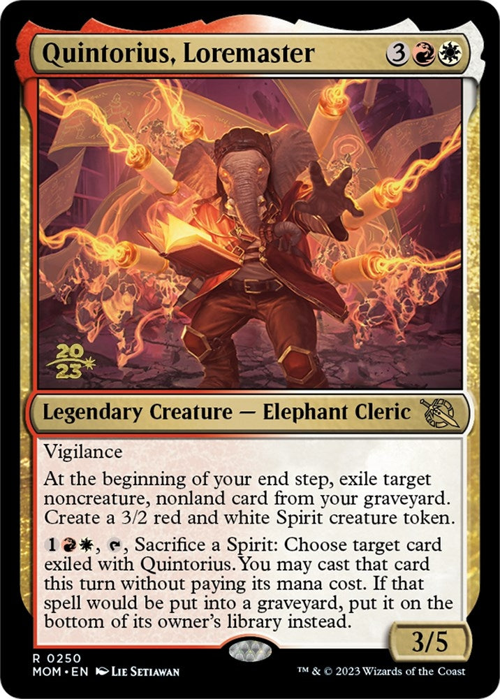 Image for Quintorius, Loremaster (250) [Prerelease Cards] - Magic: The Gathering