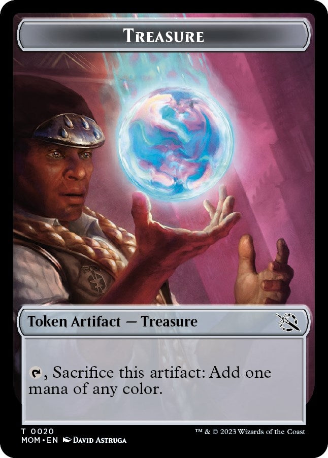 Image for Treasure (0020) // Knight Double-Sided Token (20 // 10) [March of the Machine] - Magic: The Gathering
