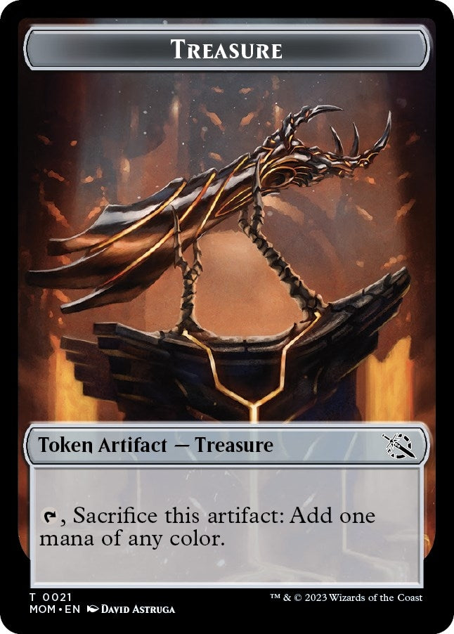 Image for Treasure (0021) // Knight Double-Sided Token (21 // 10) [March of the Machine] - Magic: The Gathering