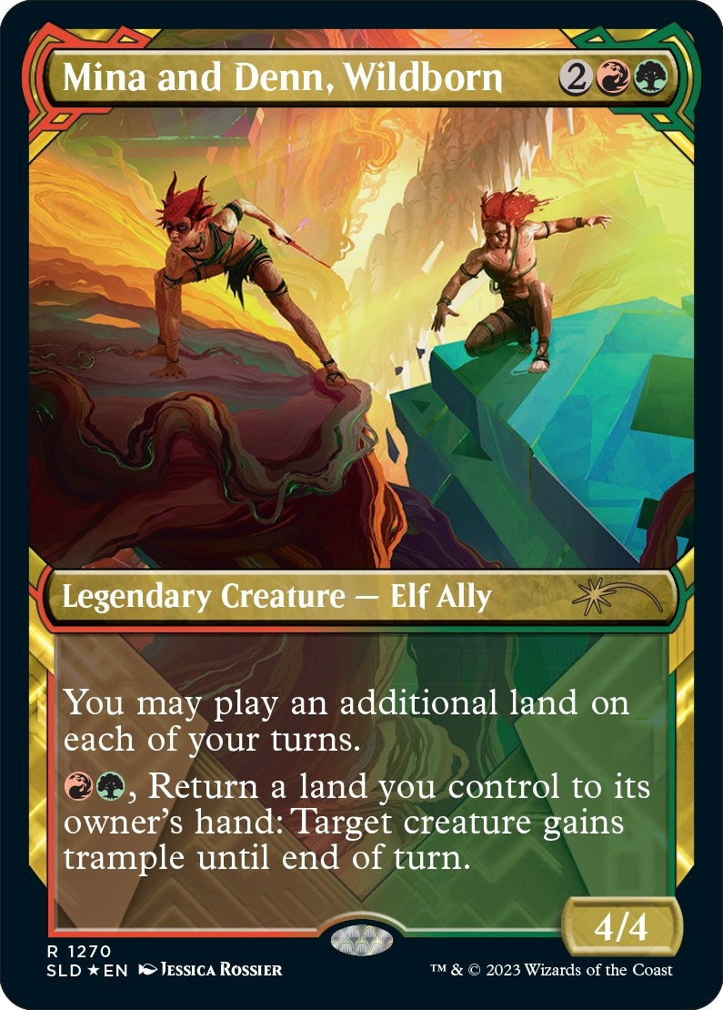 Image for Mina and Denn, Wildborn (Halo Foil) (1270) [Secret Lair Drop Series] - Magic: The Gathering