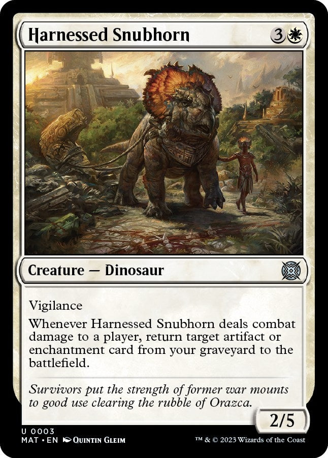 Image for Harnessed Snubhorn (3) [March of the Machine: The Aftermath] - Magic: The Gathering