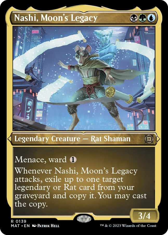 Image for Nashi, Moon's Legacy (Foil Etched) (139) [March of the Machine: The Aftermath] - Magic: The Gathering