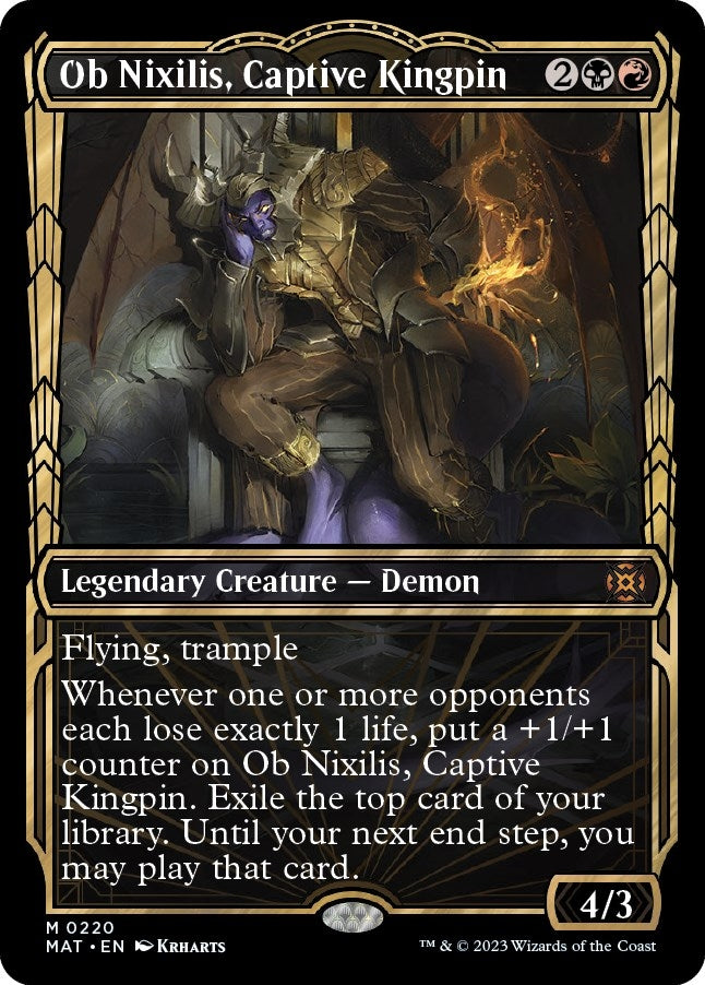 Image for Ob Nixilis, Captive Kingpin (Halo Foil) (220) [March of the Machine: The Aftermath] - Magic: The Gathering