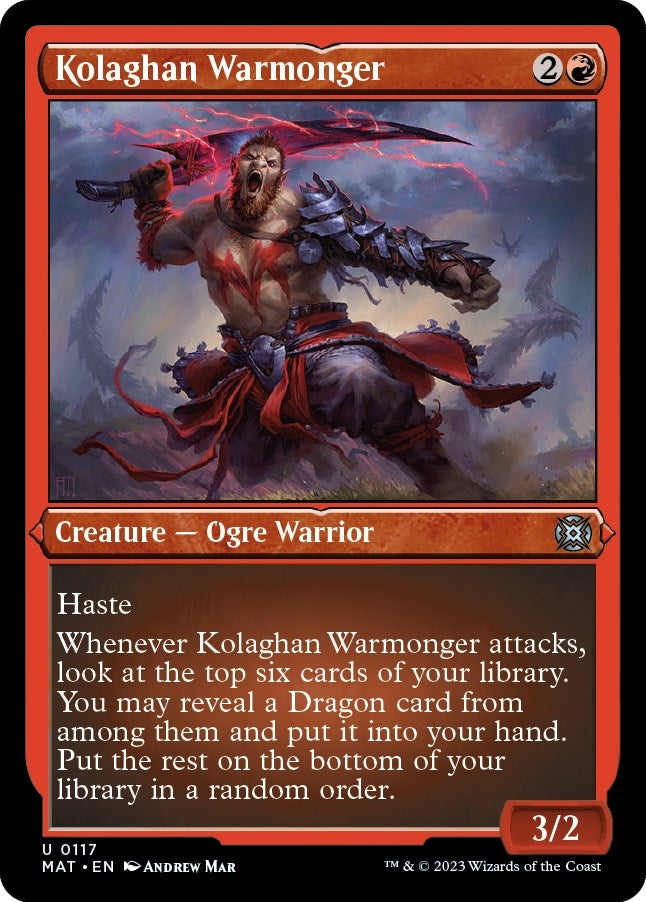 Image for Kolaghan Warmonger (Foil Etched) (117) [March of the Machine: The Aftermath] - Magic: The Gathering