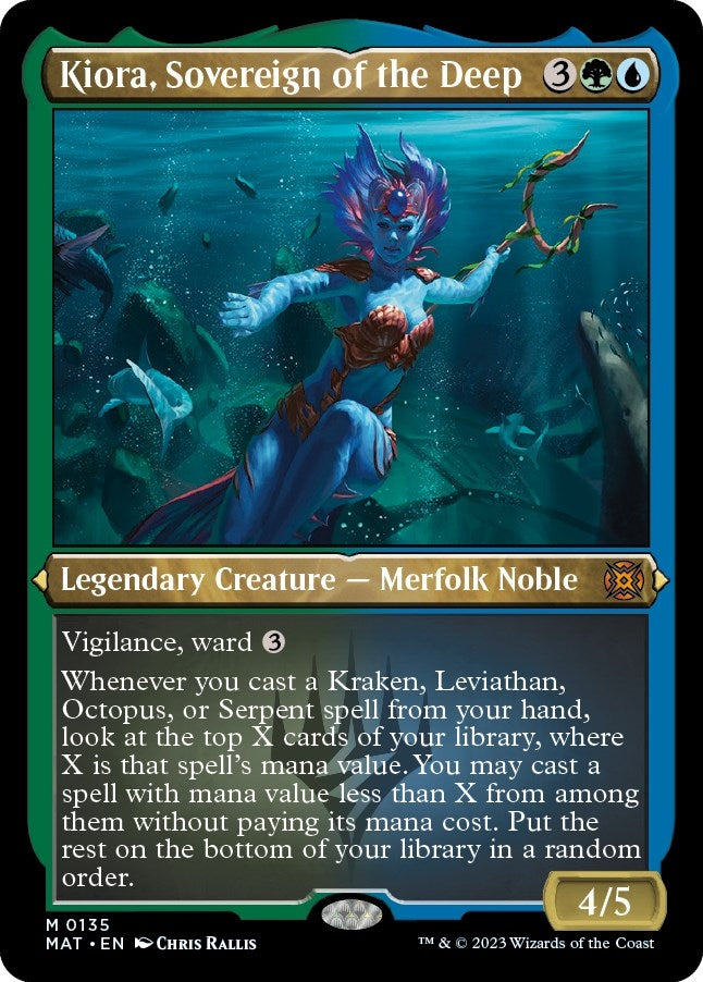 Image for Kiora, Sovereign of the Deep (Foil Etched) (135) [March of the Machine: The Aftermath] - Magic: The Gathering