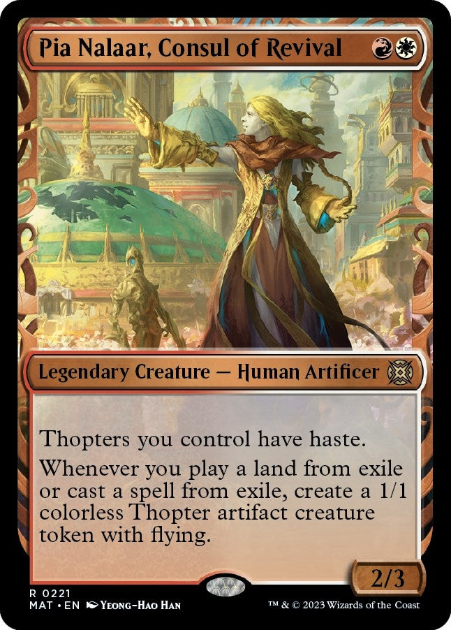 Image for Pia Nalaar, Consul of Revival (Halo Foil) (221) [March of the Machine: The Aftermath] - Magic: The Gathering