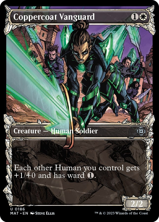 Image for Coppercoat Vanguard (Halo Foil) (186) [March of the Machine: The Aftermath] - Magic: The Gathering