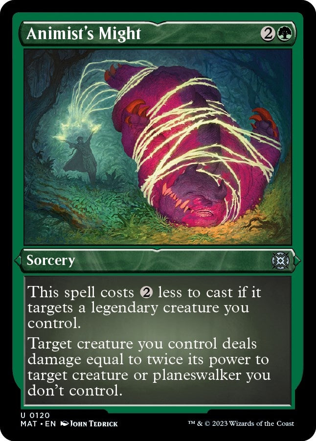 Image for Animist's Might (Foil Etched) (120) [March of the Machine: The Aftermath] - Magic: The Gathering