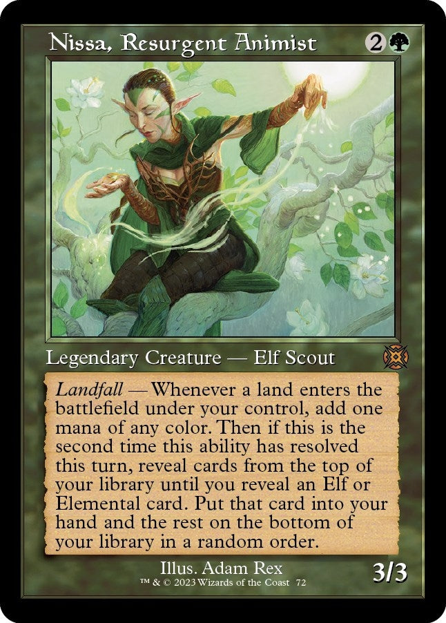 Image for Nissa, Resurgent Animist (Retro Frame) (72) [March of the Machine: The Aftermath] - Magic: The Gathering