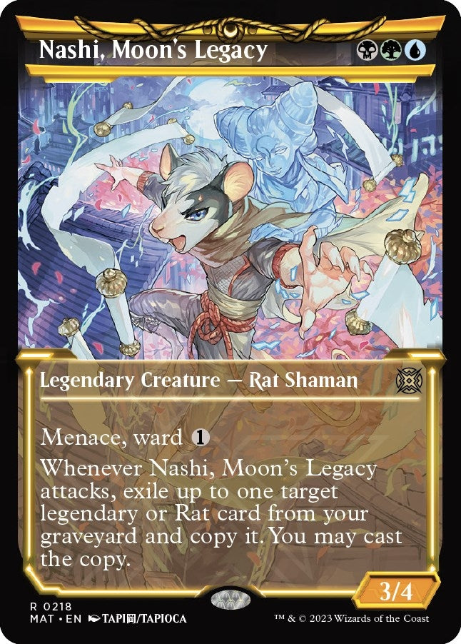 Image for Nashi, Moon's Legacy (Halo Foil) (218) [March of the Machine: The Aftermath] - Magic: The Gathering