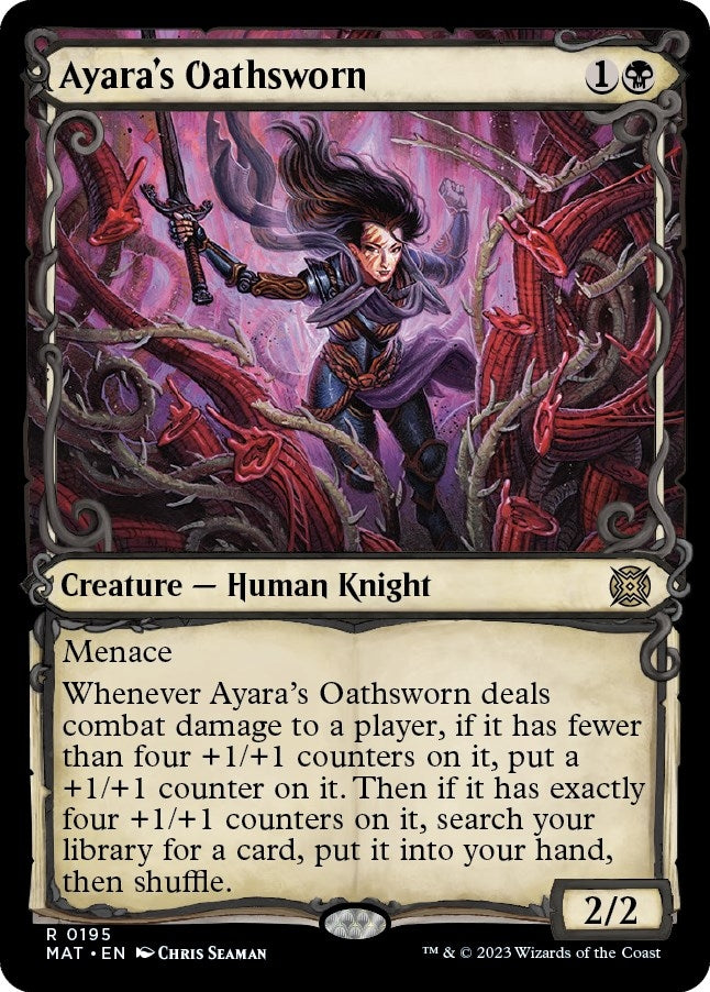 Image for Ayara's Oathsworn (Halo Foil) (195) [March of the Machine: The Aftermath] - Magic: The Gathering