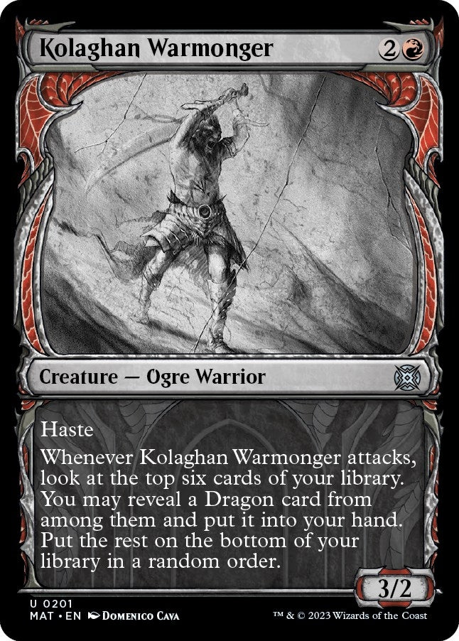 Image for Kolaghan Warmonger (Halo Foil) (201) [March of the Machine: The Aftermath] - Magic: The Gathering
