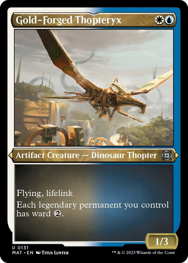 Image for Gold-Forged Thopteryx (Foil Etched) (131) [March of the Machine: The Aftermath] - Magic: The Gathering