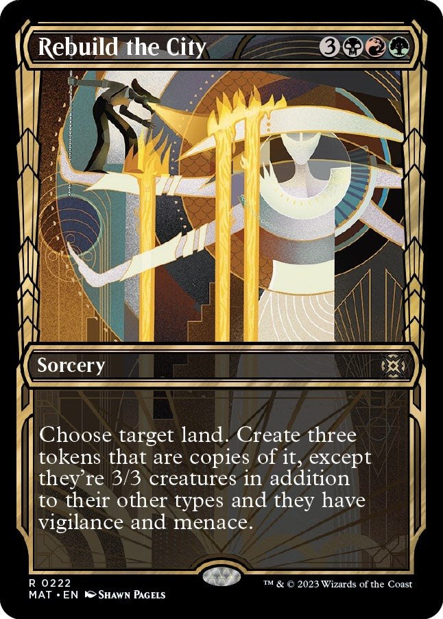 Image for Rebuild the City (Halo Foil) (222) [March of the Machine: The Aftermath] - Magic: The Gathering