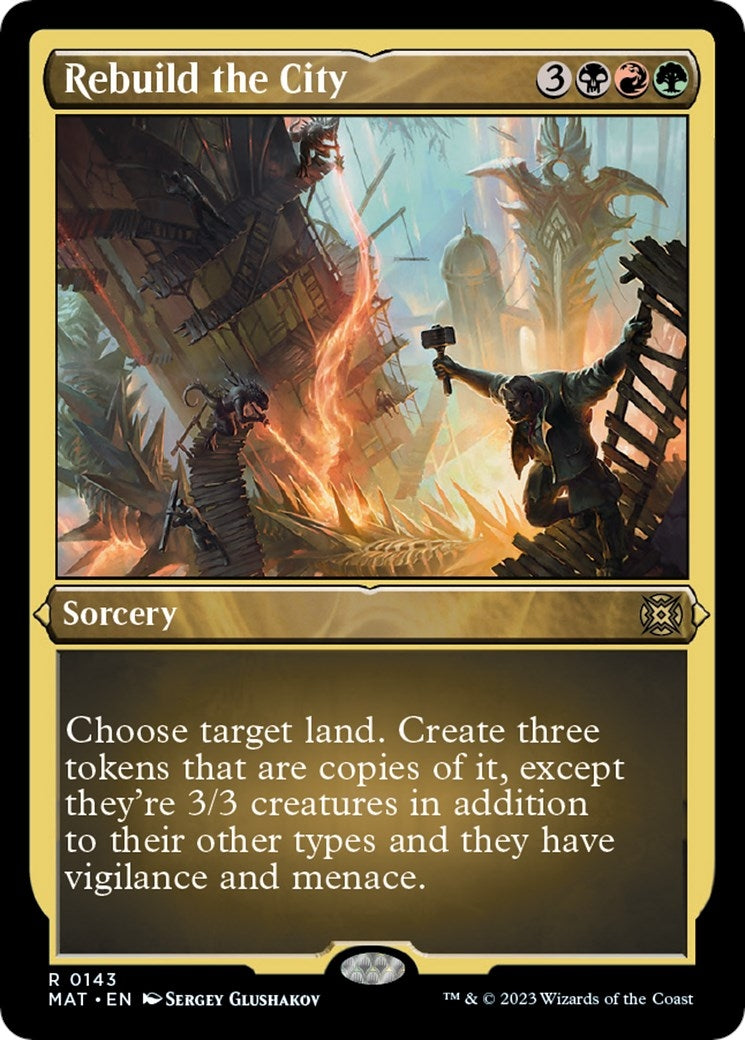 Image for Rebuild the City (Foil Etched) (143) [March of the Machine: The Aftermath] - Magic: The Gathering