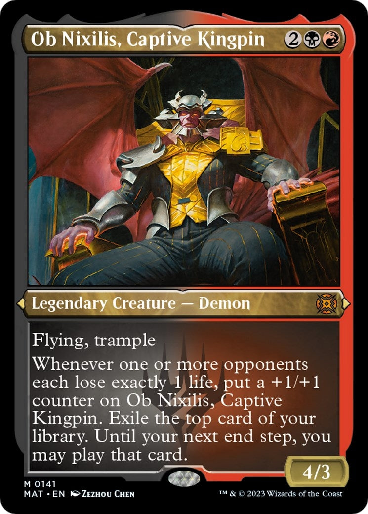 Image for Ob Nixilis, Captive Kingpin (Foil Etched) (141) [March of the Machine: The Aftermath] - Magic: The Gathering