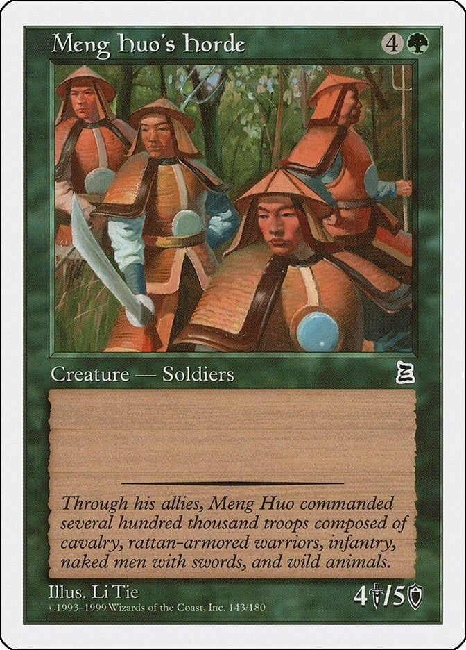Image for Meng Huo's Horde (143) [Portal Three Kingdoms] - Magic: The Gathering